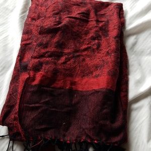 Red French scarf
